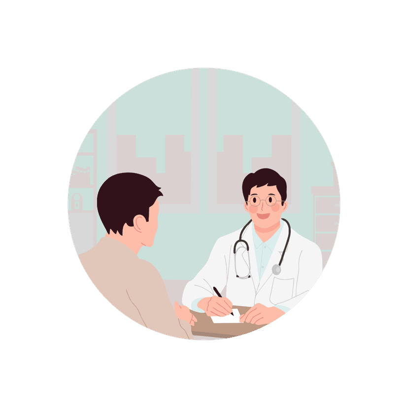 定期覆診 — 醫生評估恢復進度